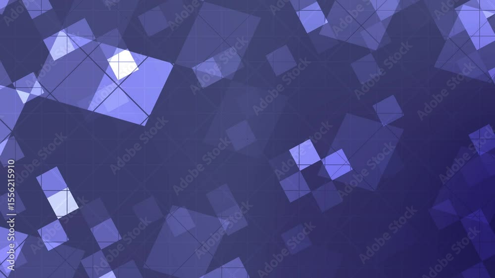 Padrão Abstrato de Quadrados e Diamantes em Tons de Azul