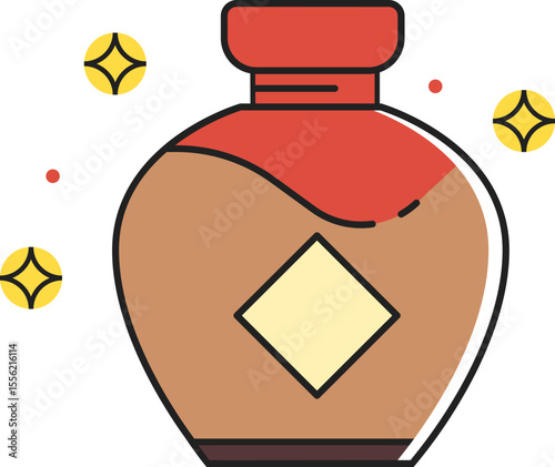 Magical Elixir Potion Bottle Fantasy Drink Illustration