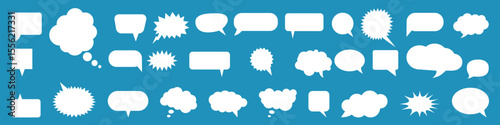 Speech Bubble Set – Blank Comic Style Talk and Chat Boxes Collection