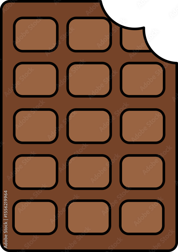 Fototapeta premium 한입먹은 초콜릿