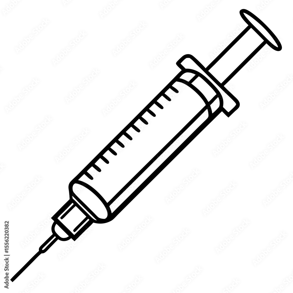 Injection Needle Vector Line Injection Needle Vector Line