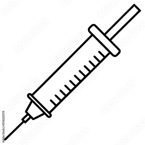 Injection Needle Vector Line