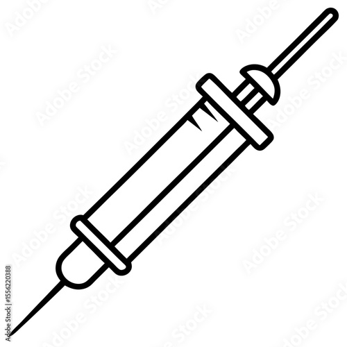 Injection Needle Vector Line