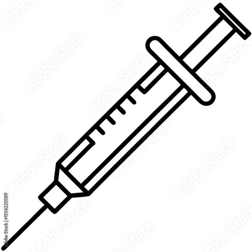 Injection Needle Vector Line