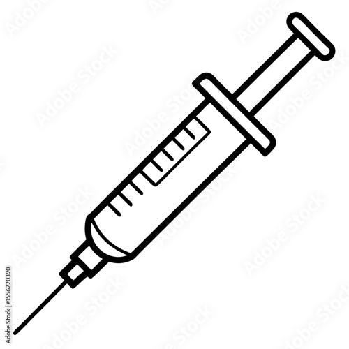 Injection Needle Vector Line