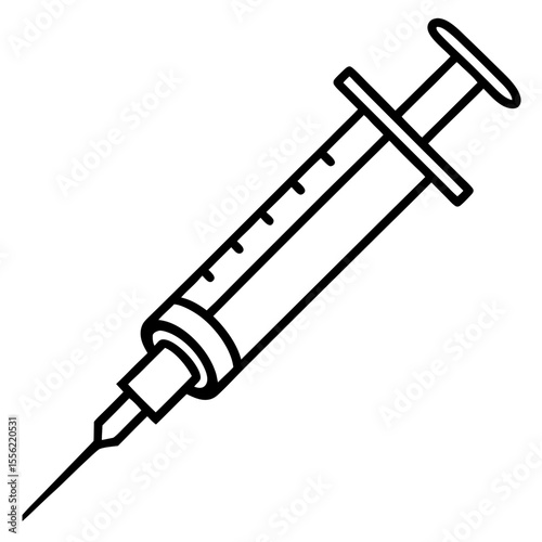 Injection Needle Vector Line