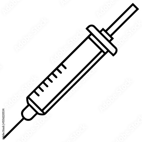 Injection Needle Vector Line