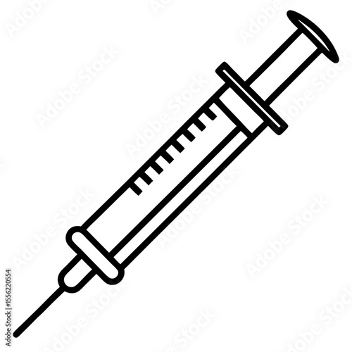 Injection Needle Vector Line