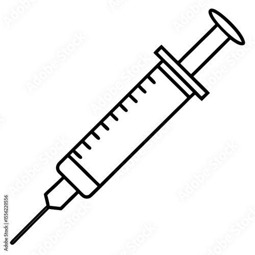 Injection Needle Vector Line