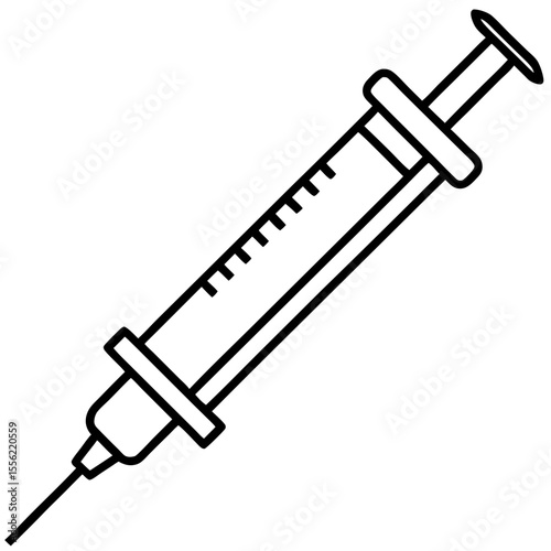 Injection Needle Vector Line