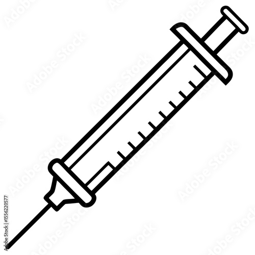 Injection Needle Vector Line