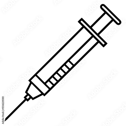 Injection Needle Vector Line