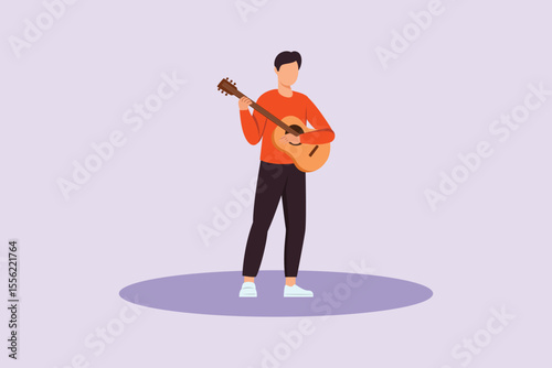 Talented Hobbies Concept. Colored flat vector illustration isolated