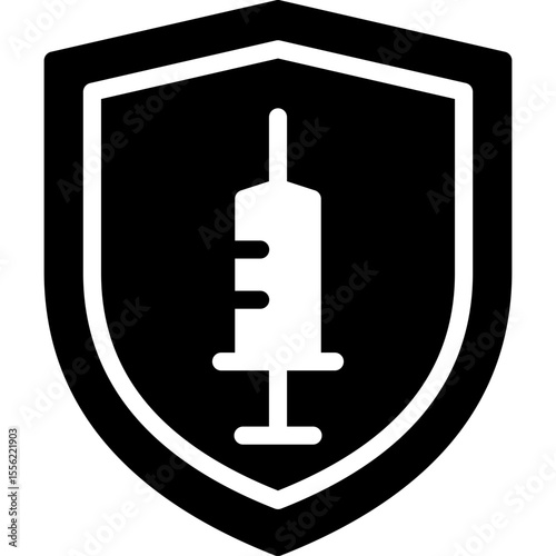 protected icon illustration design with solid