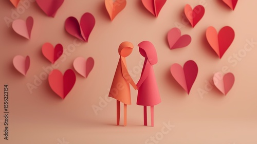 Love theme concept in pink tones. Beauty romantic background