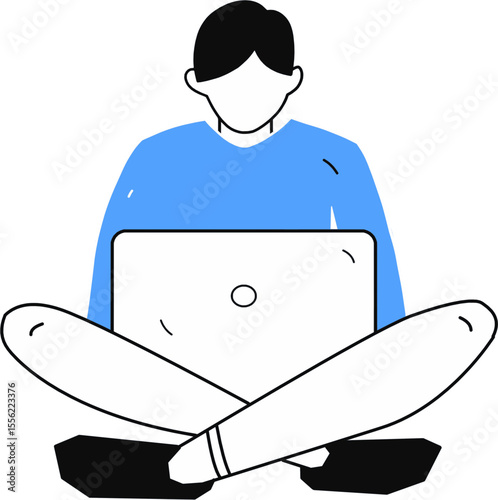 business man working on laptop
