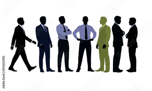 Businessmen in formal suits and shirts isolated on white background