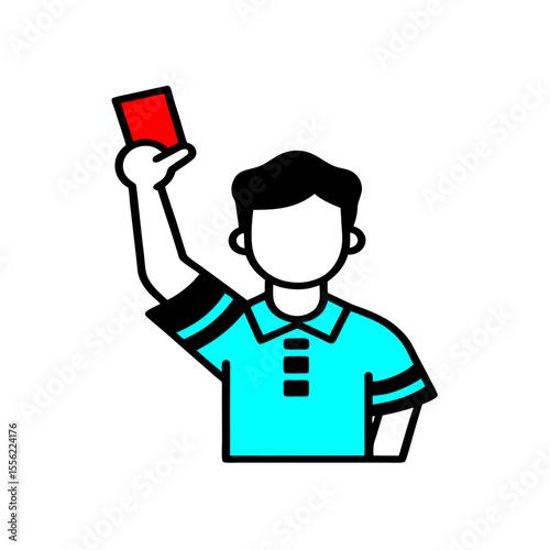  referee showing red card