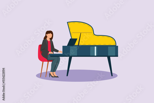 Talented Hobbies Concept. Colored flat vector illustration isolated