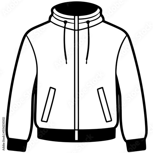 Minimal Windbreaker Jacket Vector Illustration