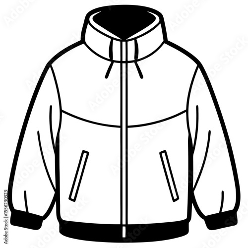 Minimal Windbreaker Jacket Vector Illustration