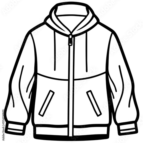 Minimal Windbreaker Jacket Vector Illustration
