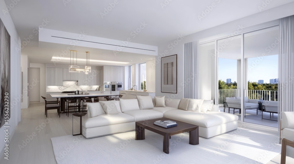 Fototapeta premium Modern open plan living area