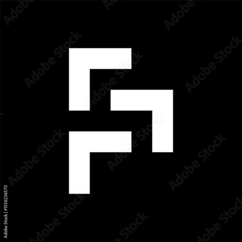 Letter F arrow creative simple logo design