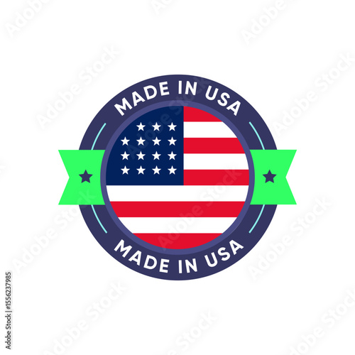 Made in USA Badge Label Stamp Vector Design	