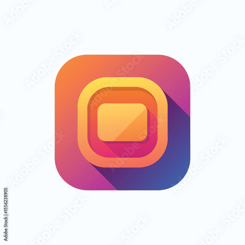 Modern rounded square tech icon with gradient colors, perfect for app, UI, logo, and web design.
