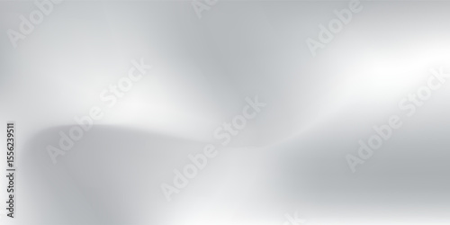 Modern silver foil abstract background with metal mirror texture. Chrome gradient surface with light abstract simple