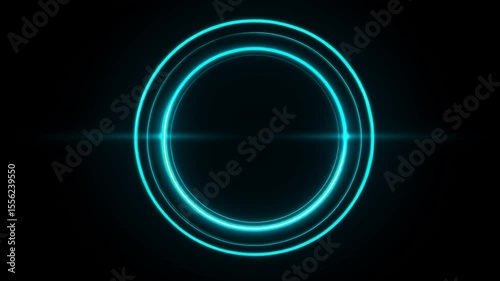 Wallpaper Mural Animated neon glowing circle loader with a sci-fi, cyber effect. Seamlessly looping, perfect for tech dashboards, games, or web interfaces. Torontodigital.ca