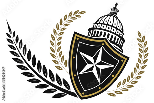 vector-emblem-of-a-shield-with-a-star--symbolizing