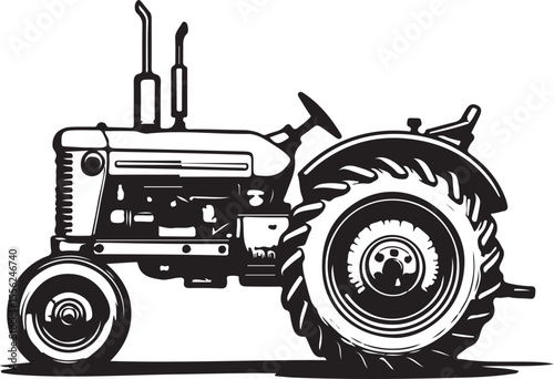  Vintage Farm Tractor Illustration vector bundle
