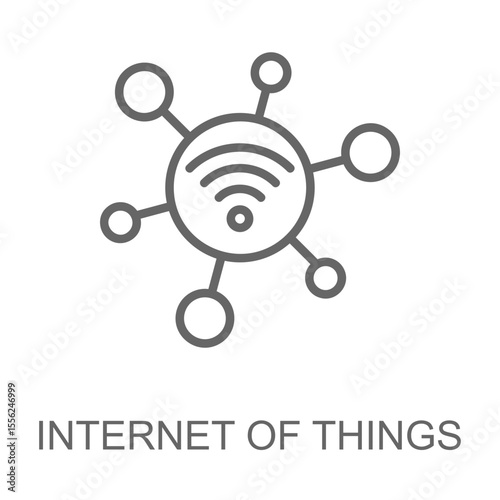 Internet Of Things Icon Line Style. Design Vector Illustration