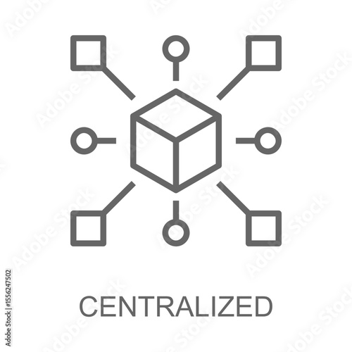 Centralized Icon Line Style. Design Vector Illustration