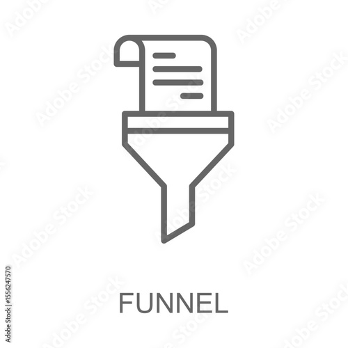Funnel Icon Line Style. Design Vector Illustration