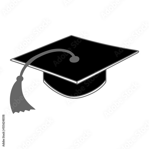 Graduation Cap and Diploma isolated on a transparent background realistic