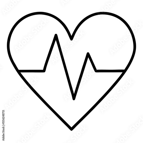 Rhythmic Heartbeat Silhouette