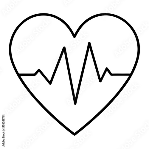 Rhythmic Heartbeat Silhouette