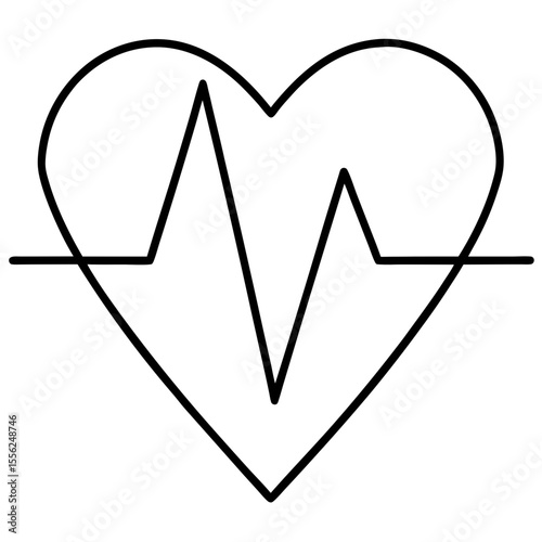 Rhythmic Heartbeat Silhouette