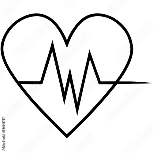 Rhythmic Heartbeat Silhouette