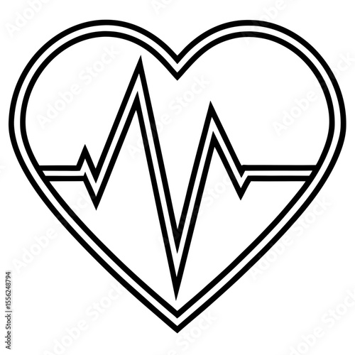 Rhythmic Heartbeat Silhouette