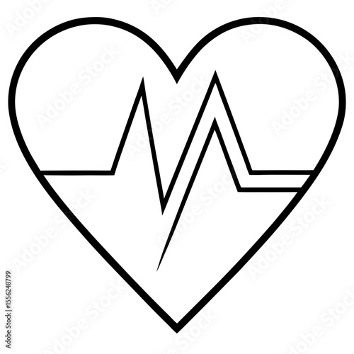 Rhythmic Heartbeat Silhouette