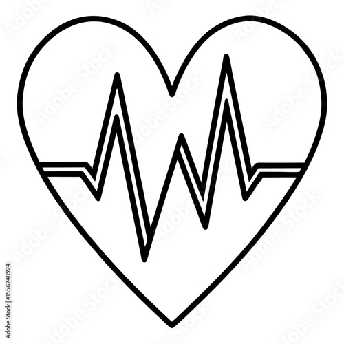 Rhythmic Heartbeat Silhouette