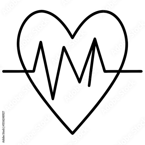 Rhythmic Heartbeat Silhouette