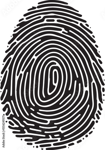 Thumb Print isolated on white background