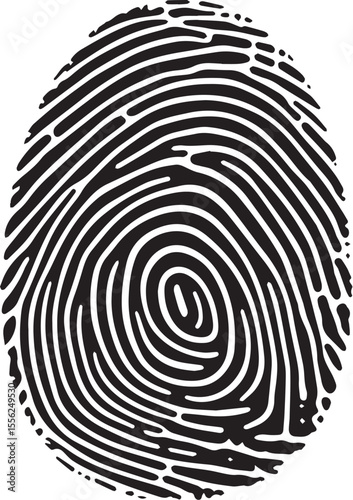 Thumb Print isolated on white background