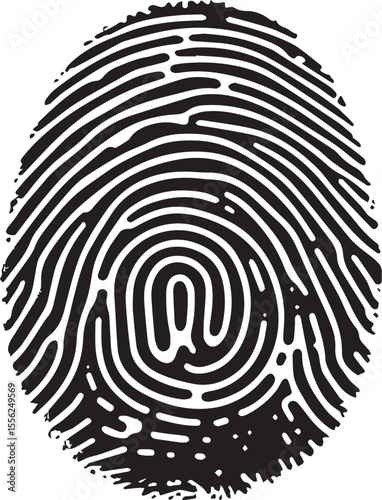Thumb Print isolated on white background