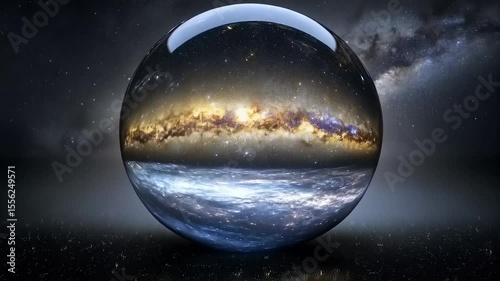 Captivating galactic sphere unveils cosmic beauty and stellar phenomena